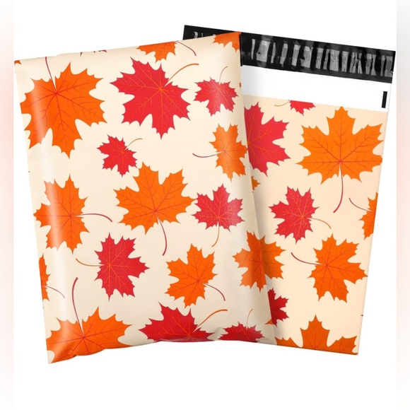 15 Fall Poly Mailers - Fall Leaves - Picture 1 of 2